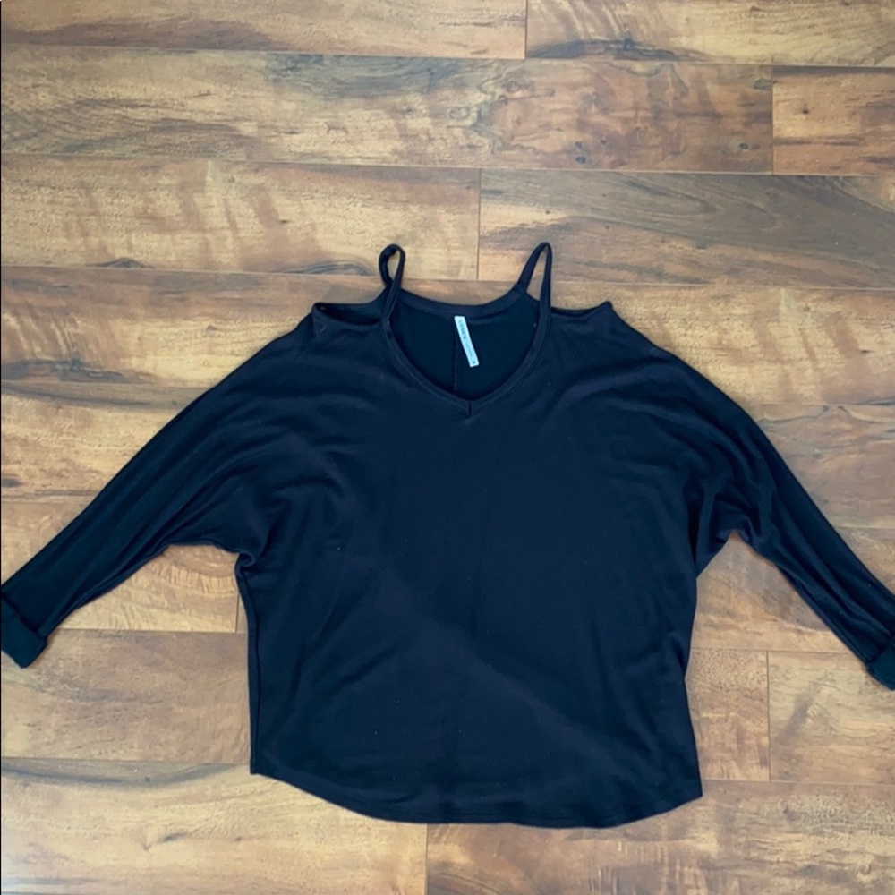 Black off the shoulder blouse
